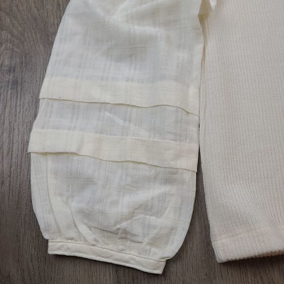 NWOT Madewell Weavemix Mockneck Bubble Sleeve Top size S - Picture 4 of 7